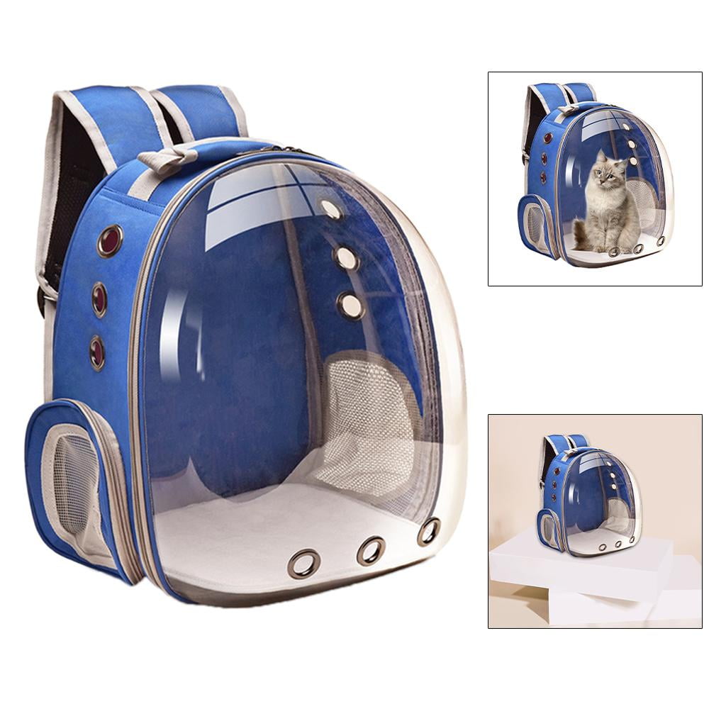 Fzaqwen Portable Pet Carrier Travel Breathable Backpack dogs and cats Puppy Waterproof Blue