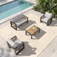 thumbnail image 7 of Clouddwell 5-Seats Aluminum Patio Furniture Set, Outdoor Metal Sofa Conversation Set with Coffee Table for Pool Garden Porch Backyard, Light Gray, 7 of 7