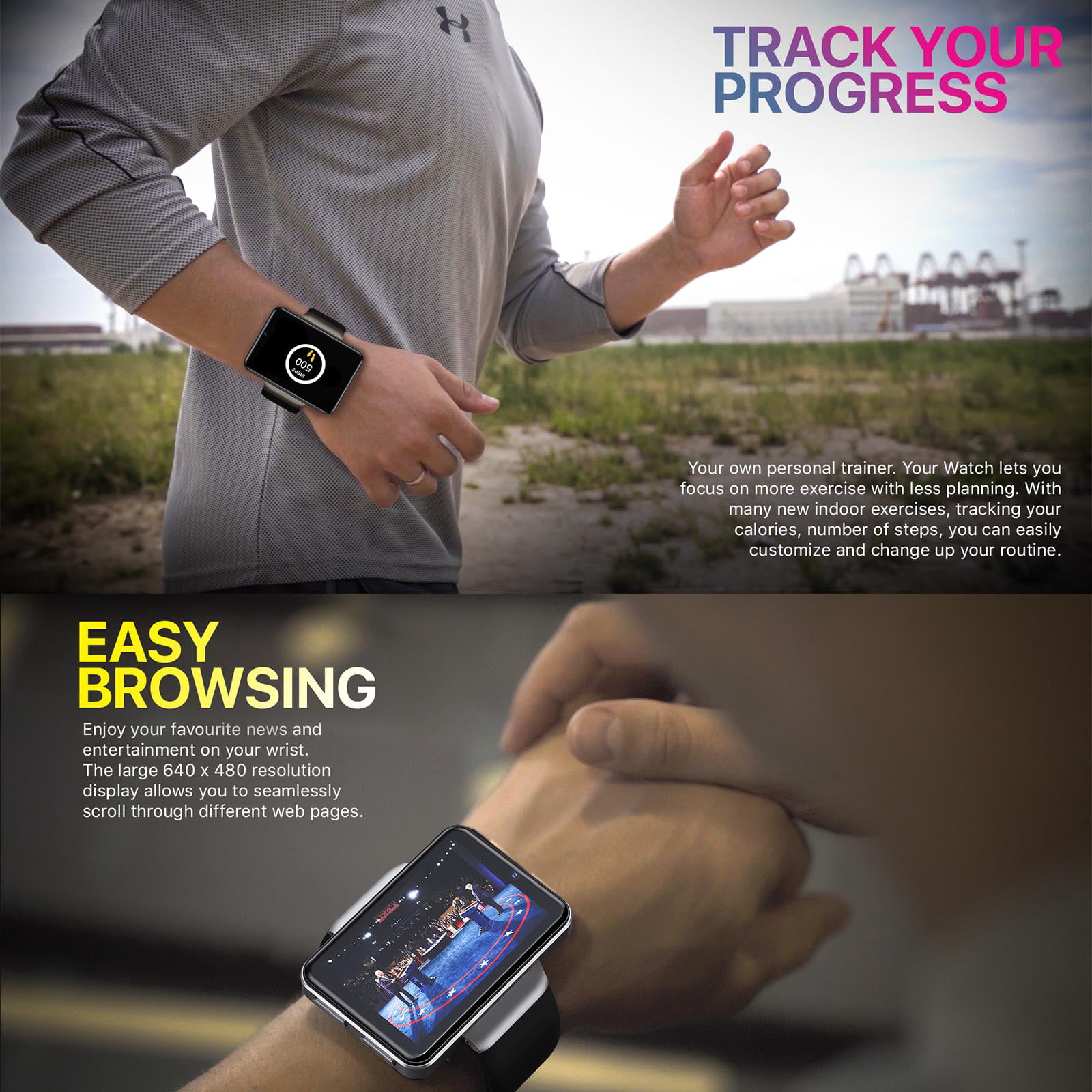 DM101 4G Smart Watch WiFi Bluetooth Smartwatch 2.41-inch Touch 