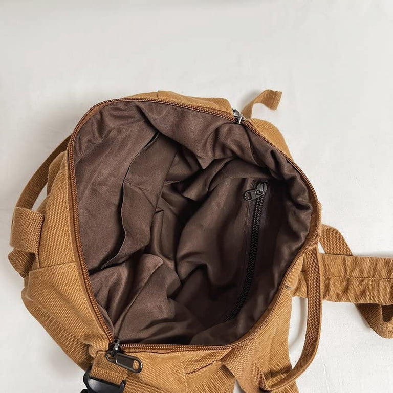 Vintage Canvas Backpack Daypack Boho Hippie Grunge Travel Casual Aesthetic Amazon.com | MININAI Vintage Canvas Backpack for Women Men  main image 3