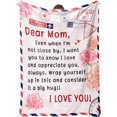 thumbnail image 1 of LHSHID Gifts for Mom from Daughter Son Soft Dear Mom Blanket with Carnation Patterns Thoughtful Mom Gifts Mom Birthday Gifts Birthday Gifts for Mom/Mother/Stepmother/Mother in Law 30x40in, 1 of 5