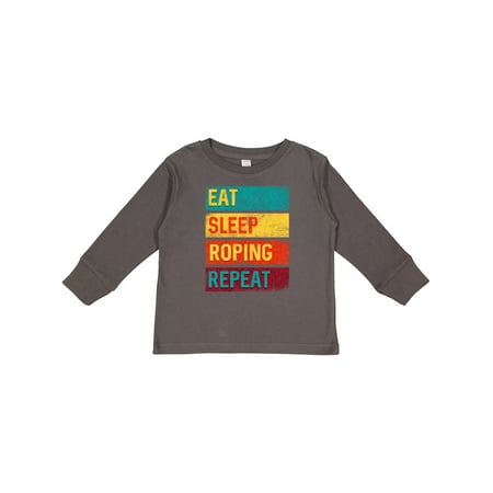 

Inktastic Calf Roping Rodeo Eat Sleep Roping Repeat Gift Toddler Boy or Toddler Girl Long Sleeve T-Shirt
