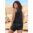 thumbnail image 2 of Swim 365 Women's Plus Size Chlorine Resistant Swim Tank Coverup With Side Ties, 2 of 4