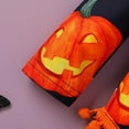 thumbnail image 6 of Mercatoo 𝐍ewBorn Baby Girls Halloween Clothes Long Sleeve Cartoon Pumpkin Print Patchwork Romper 2Pcs Baby Girl Outfits, 6 of 7