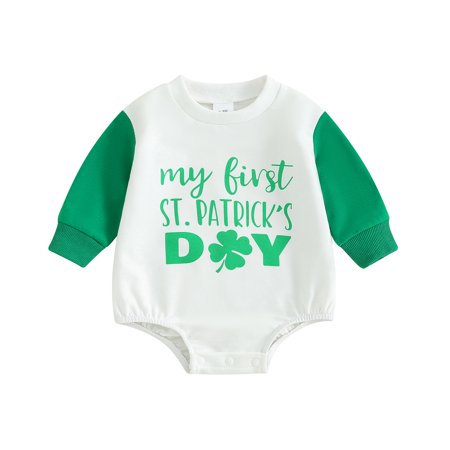 

Bagilaanoe Newborn Baby Girl Boys Oversized Romper Sweatshirt Long Sleeve Bodysuits Letter Print Pullover 3M 6M 12M 18M Infant Casual Tee Tops