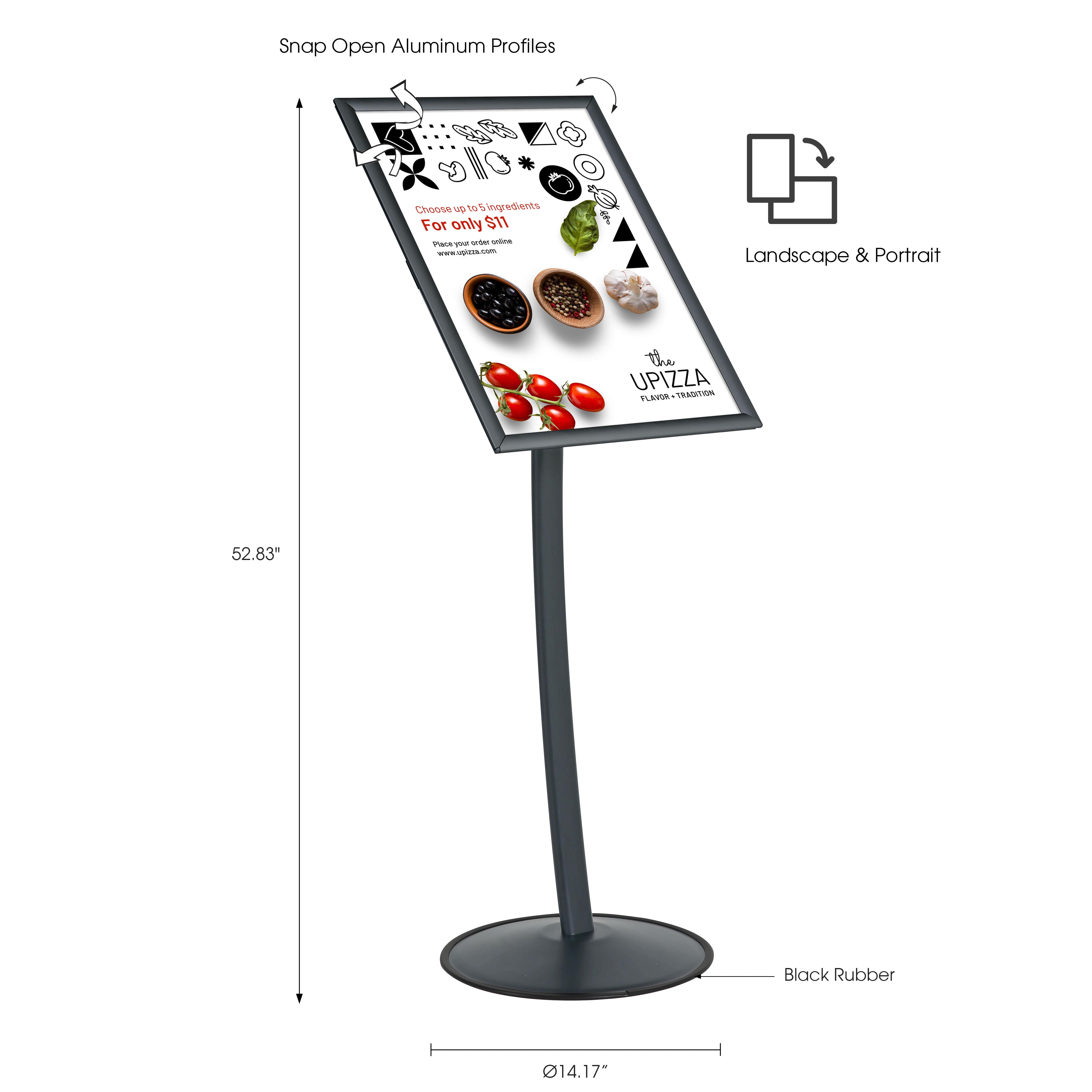 Swing Poster Display Floor Stand Kiosk for Posters – Bayfield Signs USA