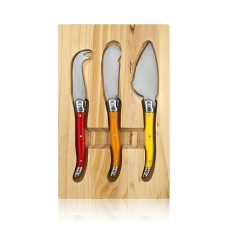 True Sunnyside Stainless Steel Cheese Knives and Cutting Board, Host Gifts