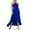 Blue, variant on Prom Dress Holiday Party Dresses for Women Casual Dress Flowy Summer Party Dress With Ruffled Straps Elegant Solid Color Daily Wear Comfortable Fit