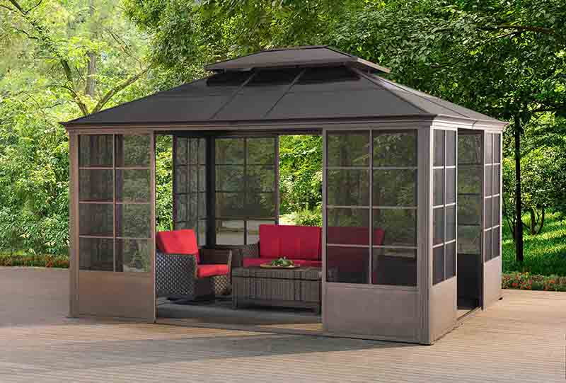 Sunjoy 12x14 Screen House Gazebo by Sunjoy