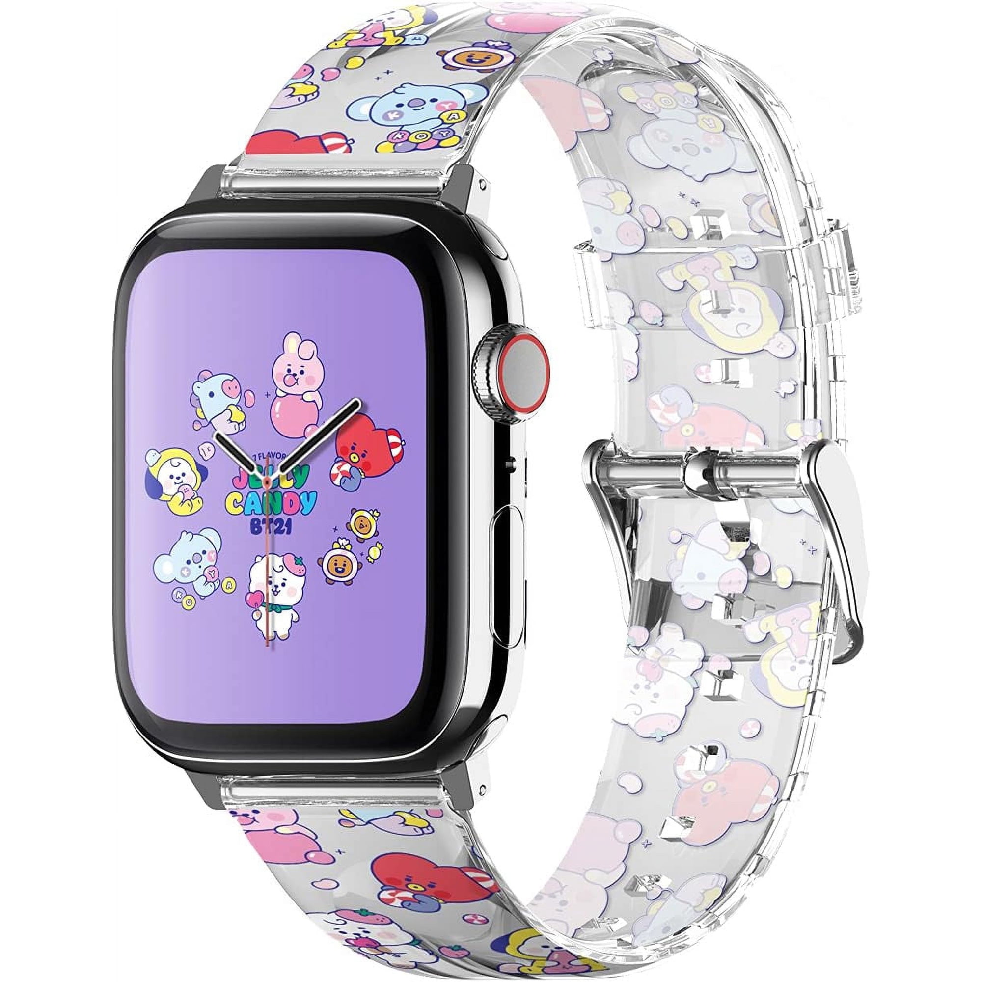 elago BT21 Band Compatible with Apple Watch Band 38mm 40mm 41mm compatible with iWatch Series 8/SE2/7/6/SE/5/4/3/2/1, Soft Protective Strap [Official Merchandise](7 FLAVORS)