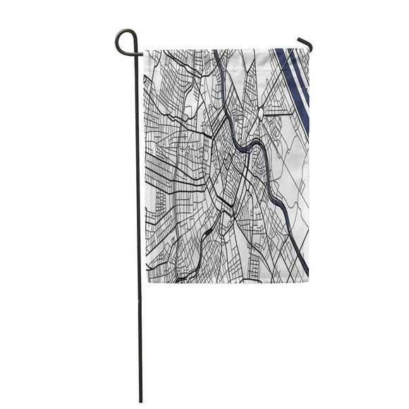 JSDART Administrative Map of The City Vienna Austria Alps Atlas Garden Flag Decorative Flag House Banner 12x18 inch