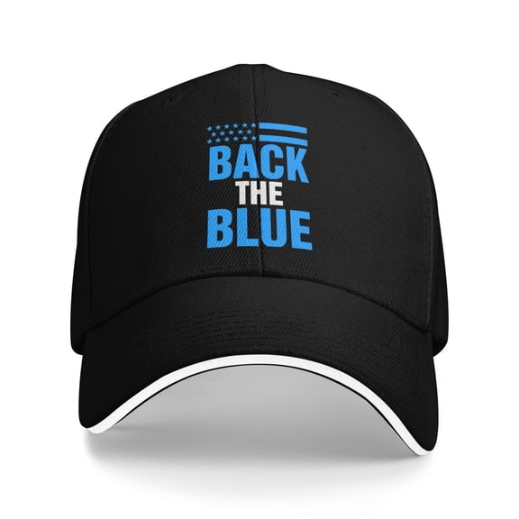Back The Blue Unisex Adult Baseball Caps Adjustable Casquette Dad Hat Sandwich Cap Outdoors Headwear
