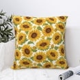 thumbnail image 6 of Rateoe Sunflowers Pattern Throw Pillow Cover Premium Pillow Stuffer Sham Square for Decorative Cushion Bed Couch Sofa(Pillow insert not included), 6 of 8