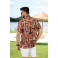 thumbnail image 4 of HAPPY BAY Men's Hawaiian Shirts Short Sleeve Button Down Shirt Men's Casual Shirts Holiday Tropical Beach Summer Party Shirts for Men Funny XXL Multi, Checks, 4 of 5