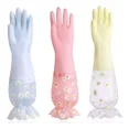 thumbnail image 1 of Guantes Largos Reutilizables P/limpiar/lavar Platos, 3 Pares, 1 of 7