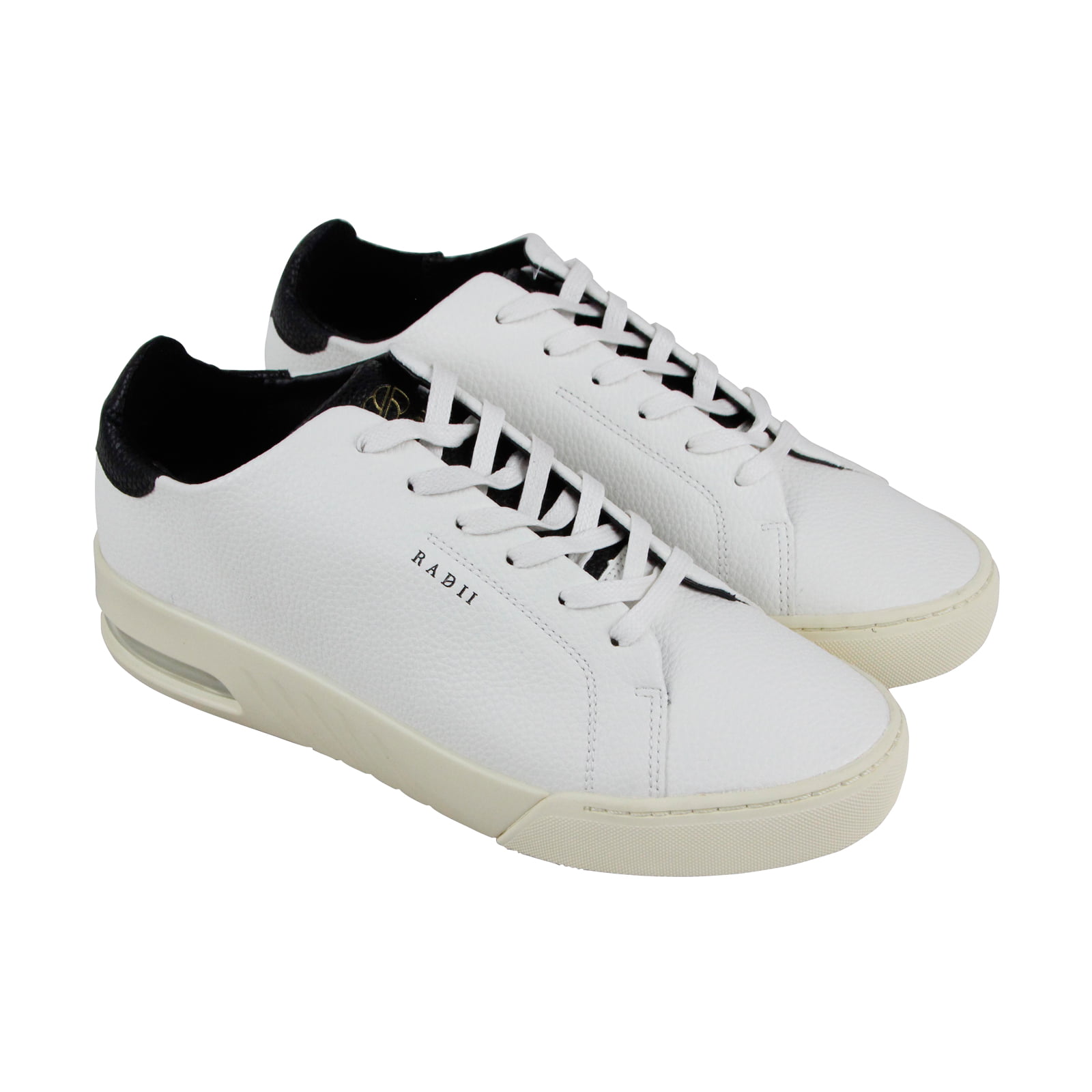 Radii Square Mens White Leather Lace Up 