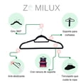 thumbnail image 5 of 50 Ganchos PARA Ropa de Terciopelo Premium Zomilux antideslizantes y resistentes Negro, 5 of 5