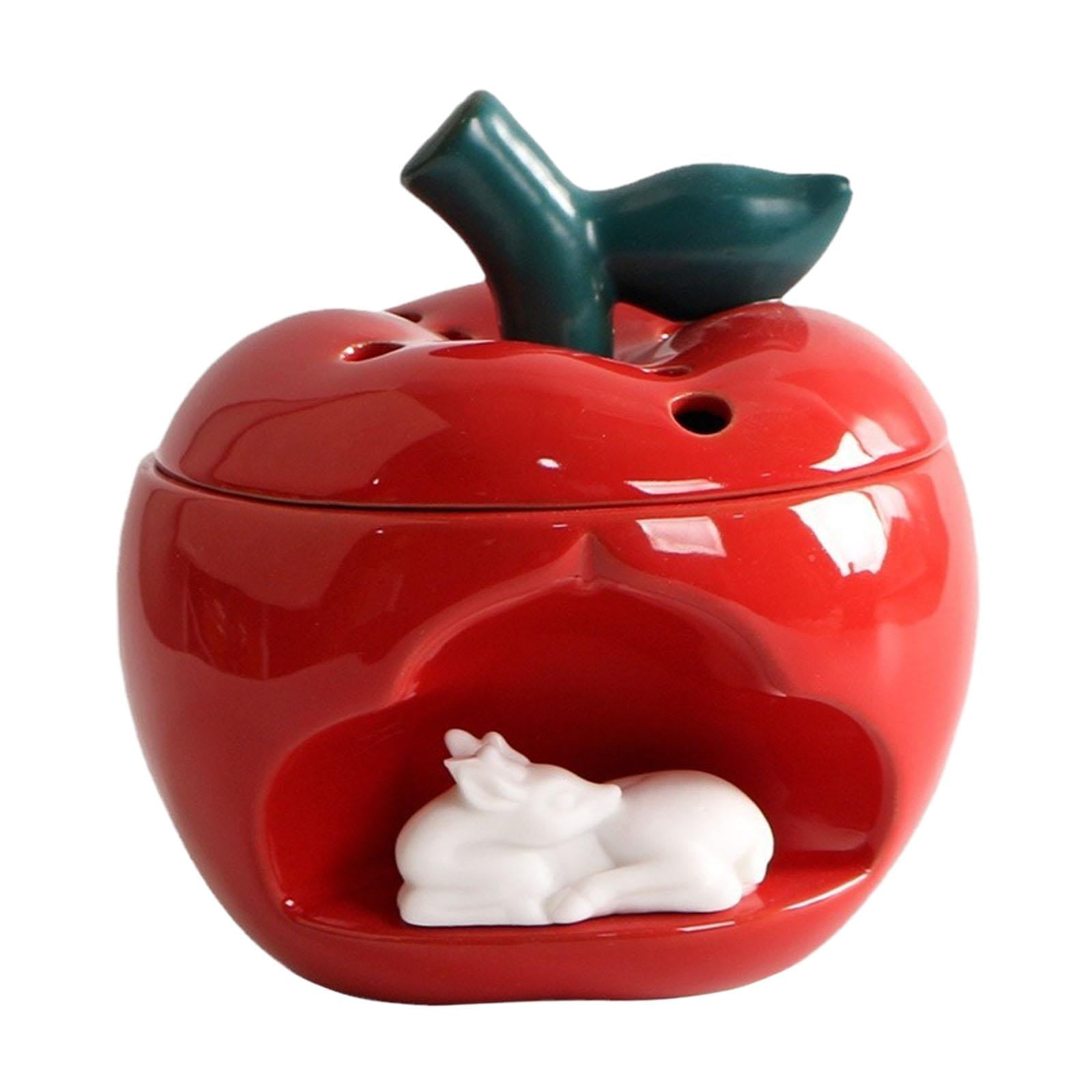 TISHITA Incenses Burner Ornament Creative Gift Delicate Ceramic Incenses Holder Censer for Home Bedroom Incenses Cone Yoga Office Red