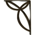 thumbnail image 4 of Ekena Millwork 2"W x 7 1/2"D x 10"H Versailles Wrought Iron Bracket, (Triple center brace), Antiqued Pale Gold, 4 of 7