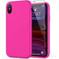 thumbnail image 1 of iPhone Xs Max Case with Screen Protector,Soft Liquid Silicone Gel Rubber Bumper Cover,Slim Fit Shockproof Protective Phone Case for iPhone Xs Max Hot Pink, 1 of 8