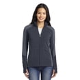 thumbnail image 1 of Port Authority ®  Ladies Colorblock Microfleece Jacket. L230 3Xl Battleship Grey/ Pearl Grey, 1 of 1