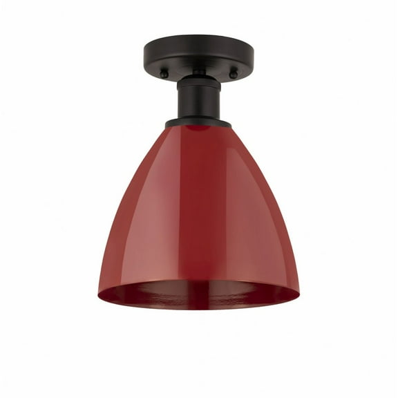 Innovations Lighting - Plymouth Dome - 1 Light Semi-Flush Mount In Industrial