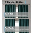 thumbnail image 3 of THD Maria Premium Soft Velvet Back Tab Rod Pocket Window Treatment Curtains for Bedroom & Living Room - Set of 2, 3 of 7