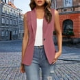 thumbnail image 2 of Lroveb Sleeveless Blazers for Women Business Casual 2025 Summer Vest Lightweight Lined Fashion Work Tops Suit Jacket, 2 of 6