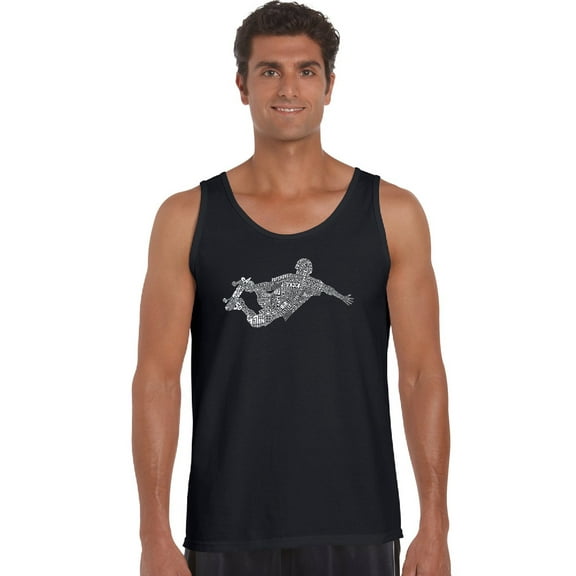 LA Pop Art Men's Word Art Tank Top - POPULAR SKATING MOVES & TRICKS