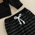 thumbnail image 5 of Lovebay Infant Baby Boy Hoodie Sweatshirt Striped Sweatpants Outfits Set 12-18 Months, 5 of 6
