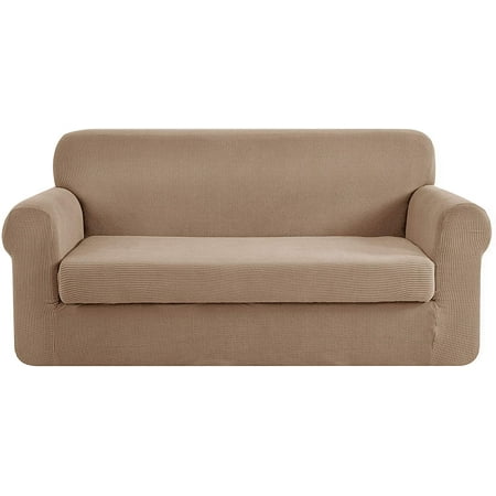 2 Piece Jacquard High Stretch Sofa Cover Polyester And Spandex Arm Chair Loveseat Seater Slipcover Coat Furniture Protector For Couch 3 Camel Canada Jacquard High Stretch Sofa Cover, High Arm Sofa Covers