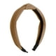 thumbnail image 1 of Diadema de Nudo de Algodón Texturizado Único para Mujeres, Banda Suave para el Cabello, Altura de 1.3 Pulgadas, Caqui, 1 of 7