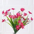 thumbnail image 3 of ZOELNIC 6 Bundles Artificial Flowers Outdoor UV Resistant Fake Plants Faux Plastic Daffodils Flower in Bulk for Hanging Planters Outside Porch Vase Home Window Decoration (Rose Red), 3 of 11