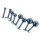 thumbnail image 3 of 4 Pares Mujeres Chicas Hombres Lip Studs Tragus Barbell Nariz s Piercing Joyería - Azul Sunnimix Aretes de acero inoxidable, 3 of 6