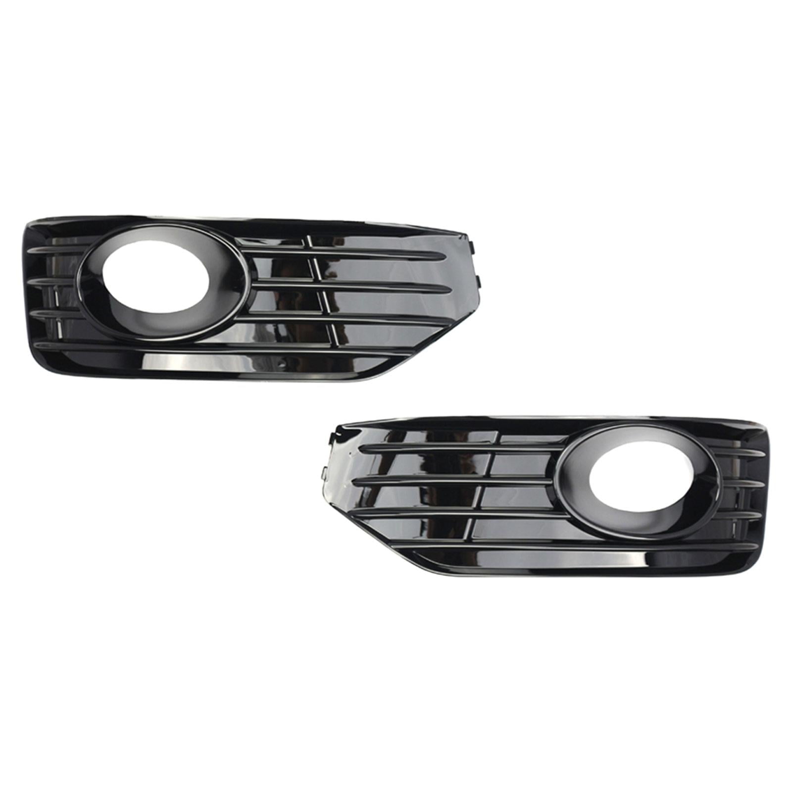 2 Pieces Fog Light Grille Lamp Covers Fog Lamp Cover Insert Gloss Black