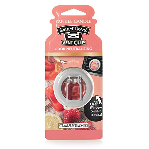 Yankee Candle CAR VENT CLIP HW STRAWBERRY LEMON ICE, Smart Scent Walmart Canada