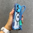 thumbnail image 1 of Armor Candy Color Clash For Magsafe Phone Case For iPhone 11 15 14 13 12 16 Pro Max Plus Stand With Wrist Strap Phone Back Cover tzw, 1 of 7