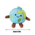 thumbnail image 3 of Plush Earth Globe Toy Soft Stuffed Planet Plushie with Smiling Face - Educational Gift for Kids and Adults, Cute Backpack or Desk Decor, 3 of 5