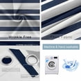 thumbnail image 6 of Blackout Curtains for Bedroom, Navy Blue White Striped Room Darkening Window Drapes for Living Room, Grey Farmhouse Stripe Abstract Art Thermal Insulated Grommet Curtains, 52x90 inch, 2 Panels, 6 of 9