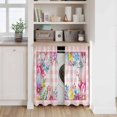 thumbnail image 6 of Easter Tier Curtains 54 Inch Length, Watercolor Eggs Floral Leaves Botanical Pink Plaid Cafe Short Curtains for Bathroom Over Sink, Small Kitchen Curtain Light Filtering Drapes 2 Panels 27.5"Wx54"L, 6 of 8