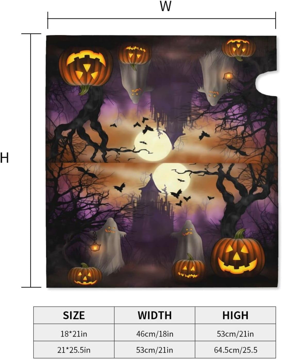 Halloween Haunts Mailbox Covers, Magnetic Post Box Cover Wraps Standard Size 21x18 in for Garden Yard Decor