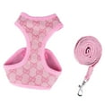 thumbnail image 3 of Dog Chest Harness Leash, Escape Proof Lightweight Polyester Adjustable Pet Harness Leash Simple  for Cats for Training for Pets for Jogging Pink,Khaki,Brown Without Letters, 3 of 8