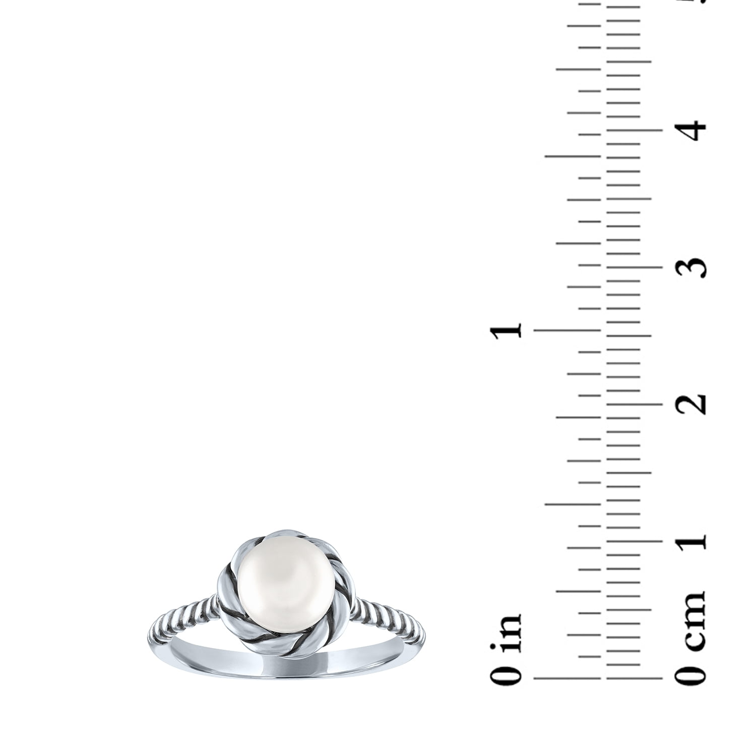 Ladies Brilliance Fine Jewelry Sterling Silver Cultured Fresh Water Pearl Ring