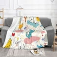 thumbnail image 2 of XMXT Flannel Throw Blanket for Couch, Dog Creative Illustration Bed Sofa Decor Blankets for Home Bedroom, 60 x 50 inches, 2 of 9