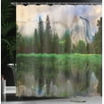 thumbnail image 4 of Ambesonne Nature Shower Curtain, Yosemite Tree, 69"Wx70"L, Beige Green, 4 of 5