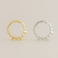 thumbnail image 5 of Anygolds 14K Real Solid Gold Mixed Spike Hoop Earring - Piercing Jewelry, 18G, 5 of 8