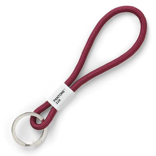 Copenhagen Design PANTONE Keychain - 7" Nylon Paracord Lanyard With Metal Clip, Black