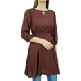thumbnail image 2 of Phagun Women Tunic Top Short Kurti Elastic Waist Indian Ethnic Blouse, 2 of 3