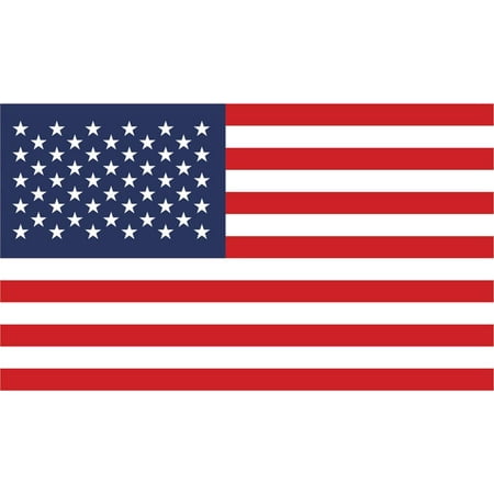 2-Pack United States Flag Decal Sticker | 5-Inches By 3-Inches | Laminated Vinyl Decal |