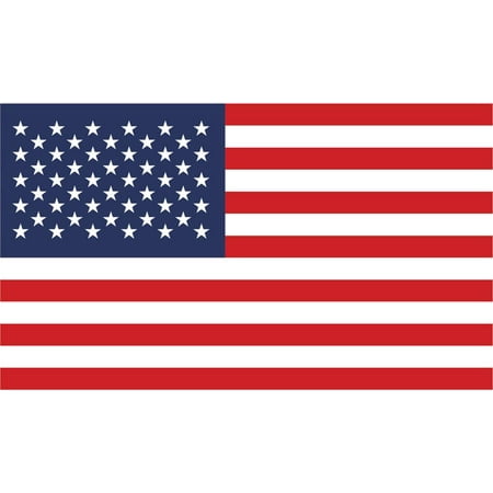2 Pack Vinyl Sticker 2-Pack United States Flag Decal Sticker | 5-Inches By 3-Inches | Laminated Vinyl Decal | PDS563 ()